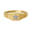 Stainless Steel Square Signet Ring (Engraving)