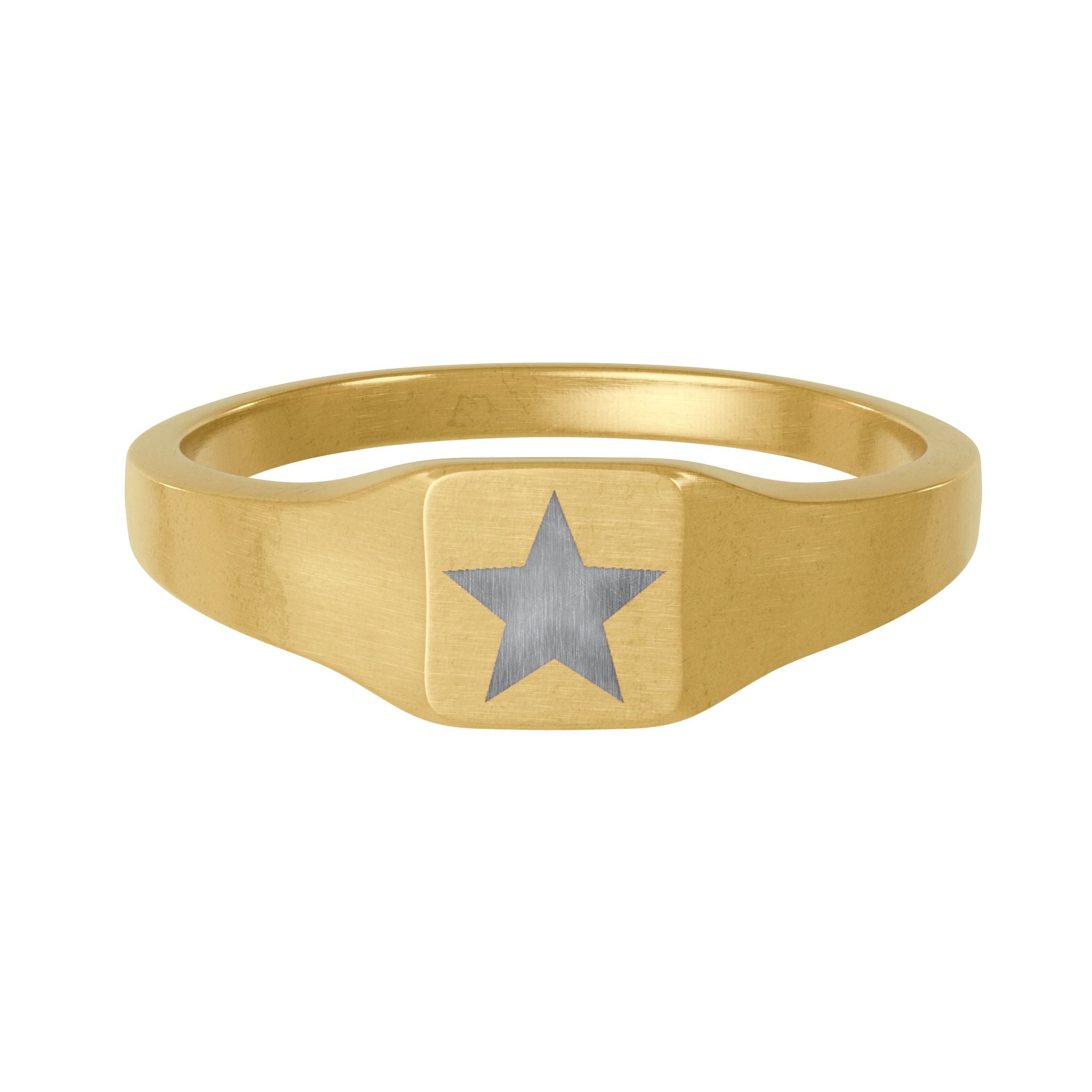 Stainless Steel Square Signet Ring (Engraving)