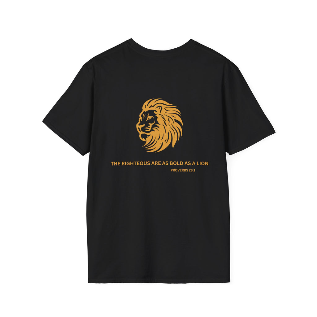 Minimal Gold Cross T-Shirt — Small Chest Faith Tee
