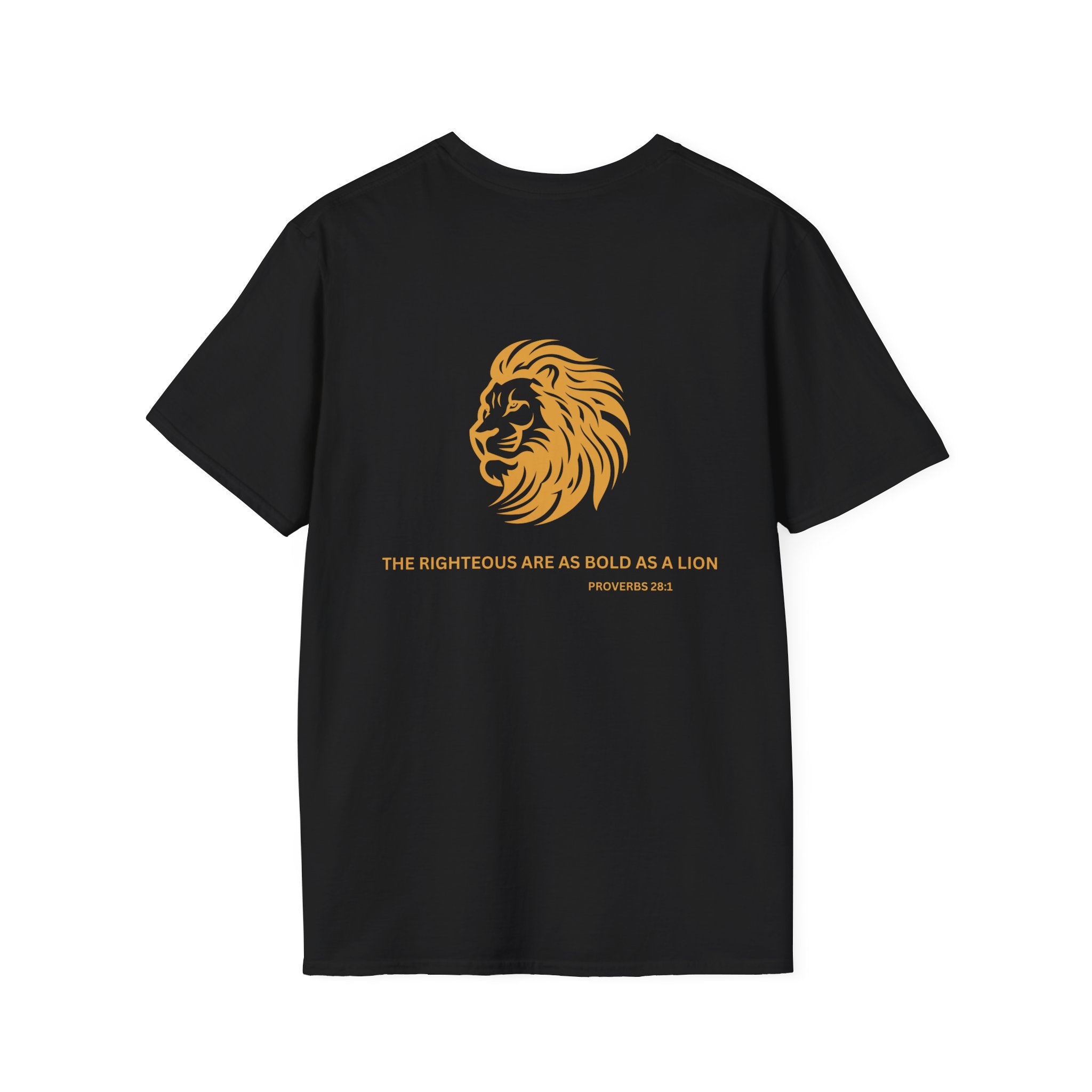 Minimal Gold Cross T-Shirt — Small Chest Faith Tee