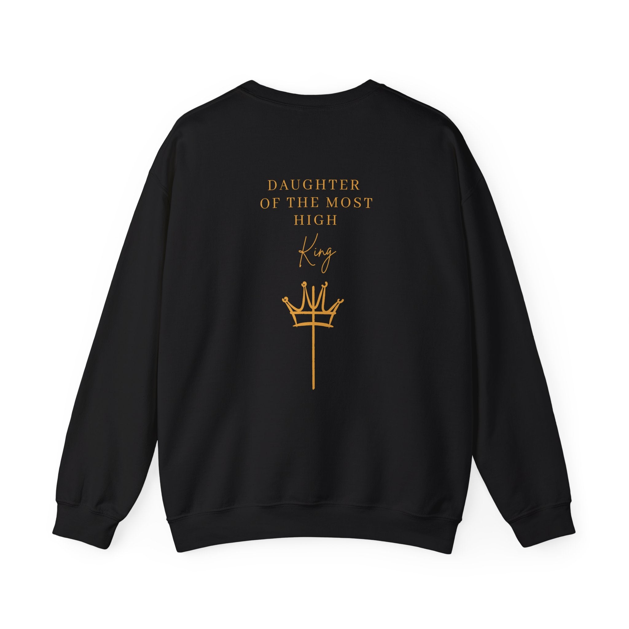 Christian Crewneck Sweatshirt — "Daughter of the Most High" Cross & Crown