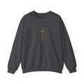 Crewneck Sweatshirt — Minimal Gold Cross & 'Son of the Most High' Back Design