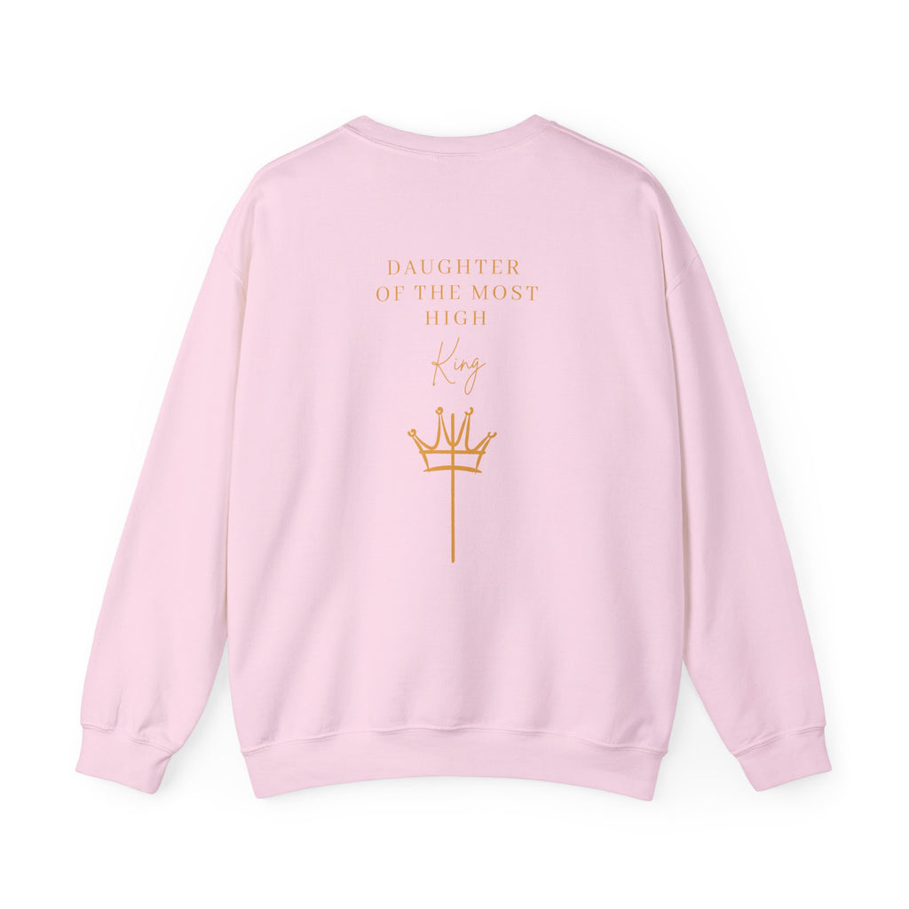 Christian Crewneck Sweatshirt — "Daughter of the Most High" Cross & Crown