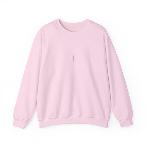 Believe in God Crewneck Sweatshirt — Minimal Cross Christian Pullover