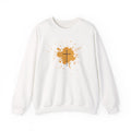 Crewneck Sweatshirt — Blood Splash Crown Graphic (Minimal Chest Cross)